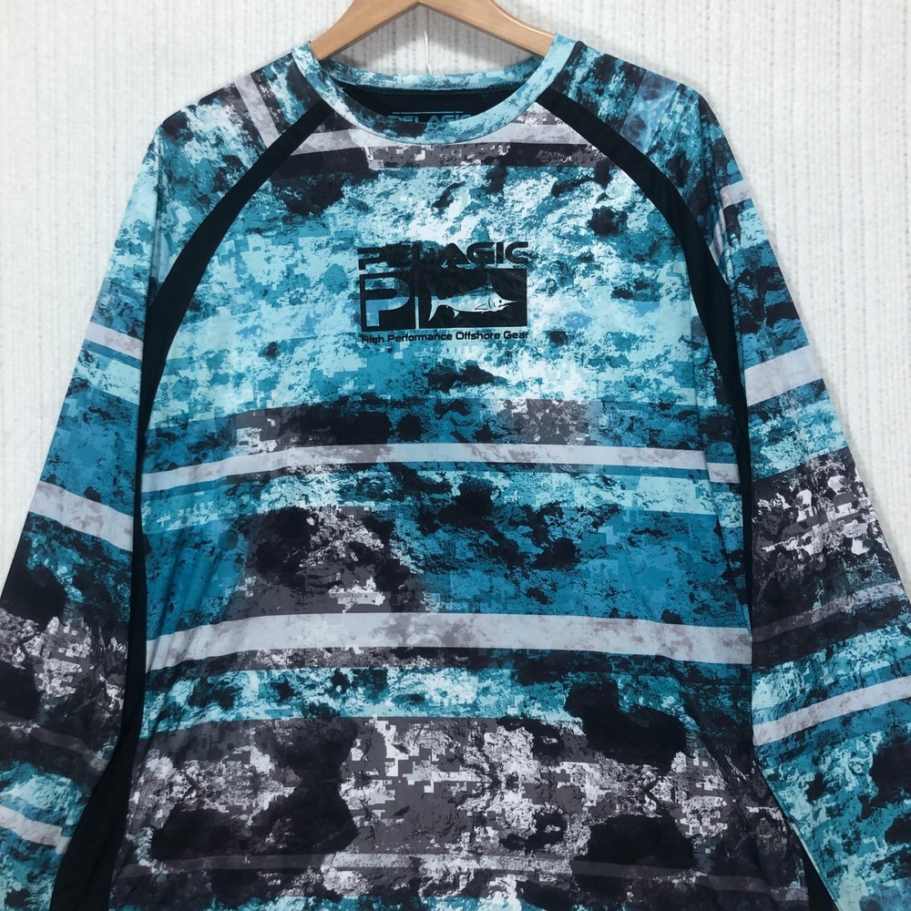 Pelagic XXL Mens Long Sleeve Fishing Shirt VaporTek High Performance‎ Offshore
